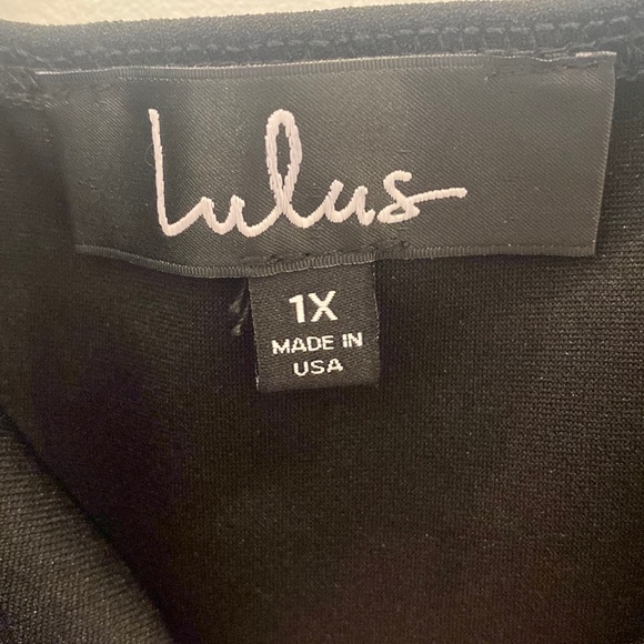 Lulus Black Bodycon Dress, black, size 1X - Picture 6 of 8